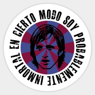 Cruyff design in Barça colours with quote Sticker